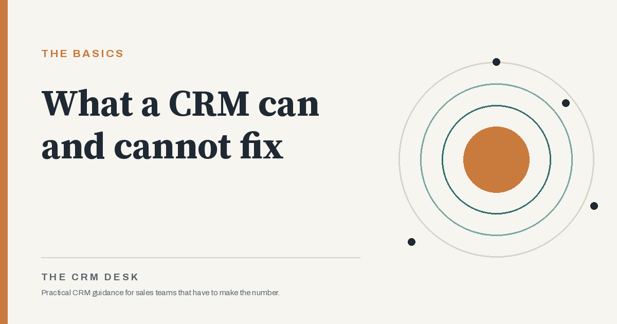 What a CRM can and cannot fix