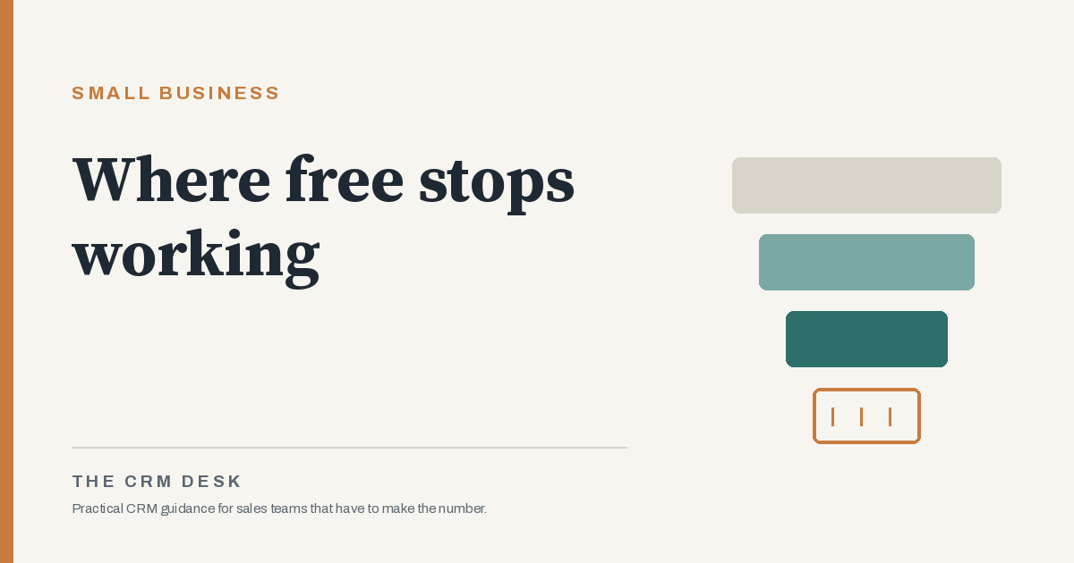 Free CRM for small business: where free stops working
